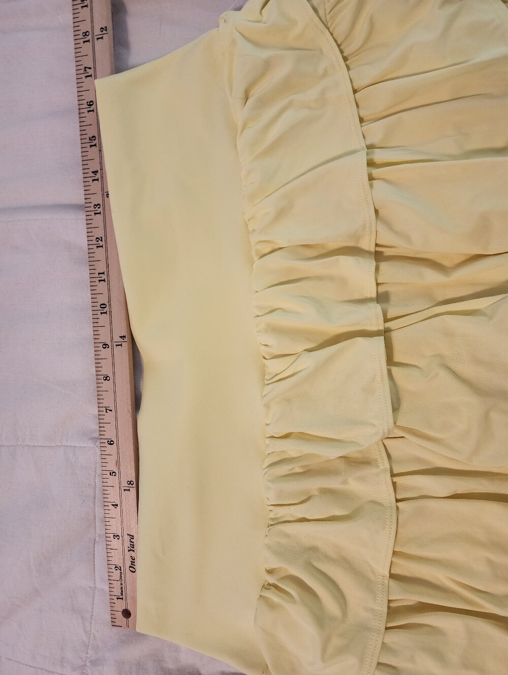 Joy Lab Tiered Ruffle Lined Skort in Light Yellow Stretchy XXL NWT Athleisure - Picture 8 of 9